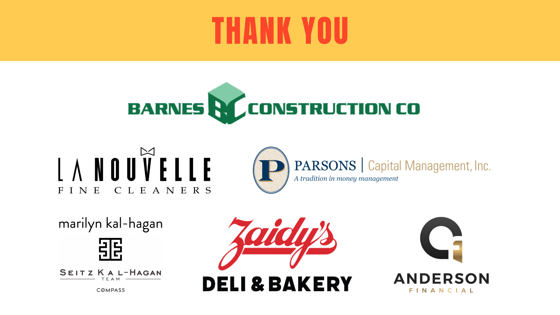 Thank You Sponsors!